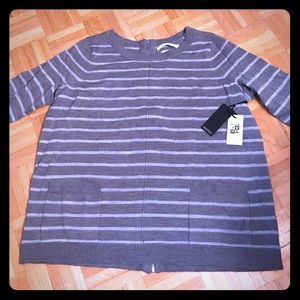 Max Studio 3/4 sleeve merino wool sweater, 1X